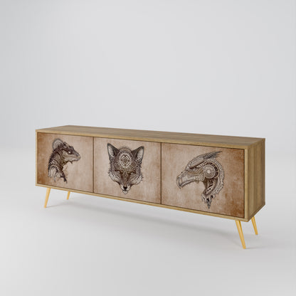 STEAMPUNK CLAN 3-Door TV Cabinet
