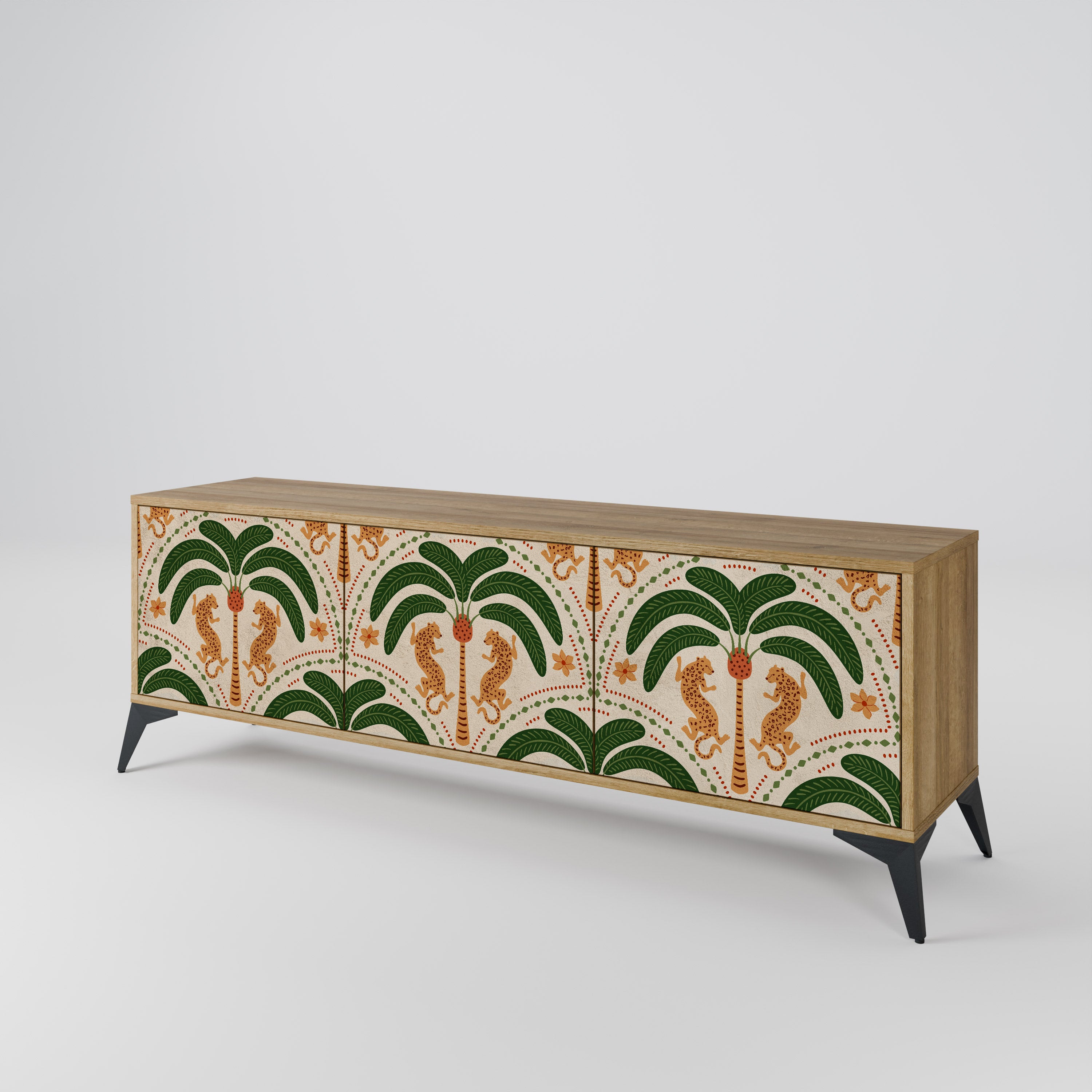 DANCING PREDATORS 3-Door TV Cabinet