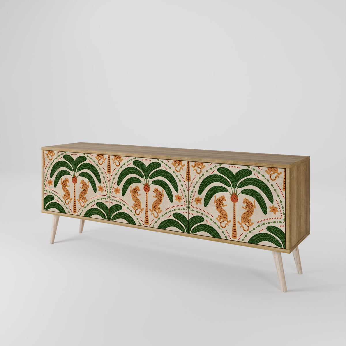 DANCING PREDATORS 3-Door TV Cabinet