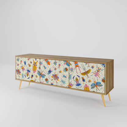 COLORFUL INSECTS 3-Door TV Cabinet