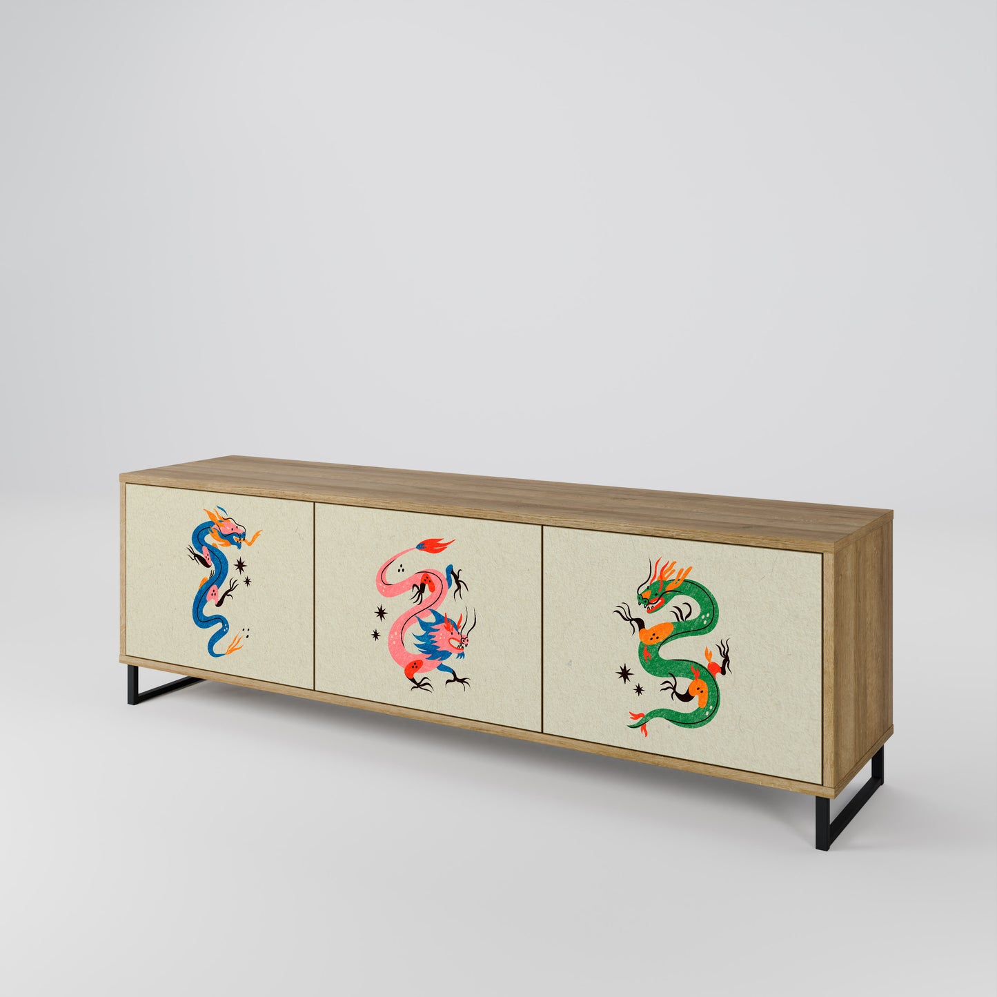 MYTHOLOGICAL CREATURES 3-Door TV Cabinet