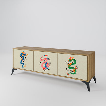 MYTHOLOGICAL CREATURES 3-Door TV Cabinet