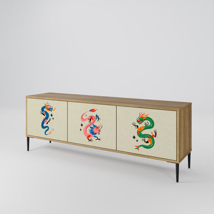 MYTHOLOGICAL CREATURES 3-Door TV Cabinet