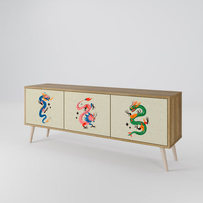 MYTHOLOGICAL CREATURES 3-Door TV Cabinet