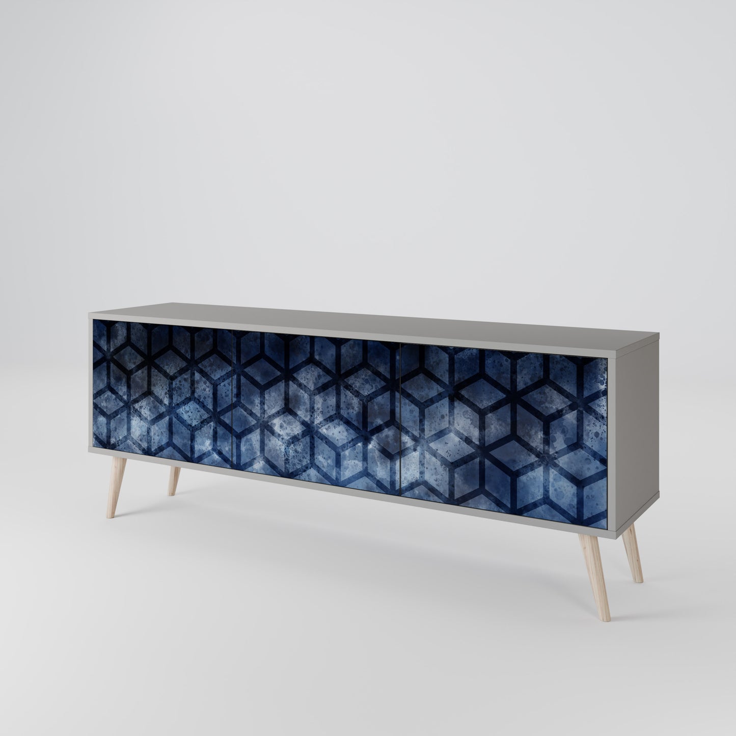 CUBIC MIST 3-Door TV Cabinet