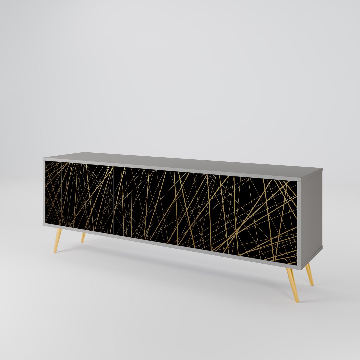 BRIGHT MESH 3-Door TV Cabinet
