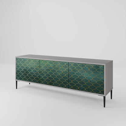 TESSELATED GREENERY 3-Door TV Cabinet