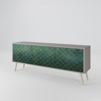 TESSELATED GREENERY 3-Door TV Cabinet