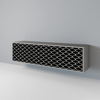 TESSELATED BLACKNESS 3-Door TV Cabinet
