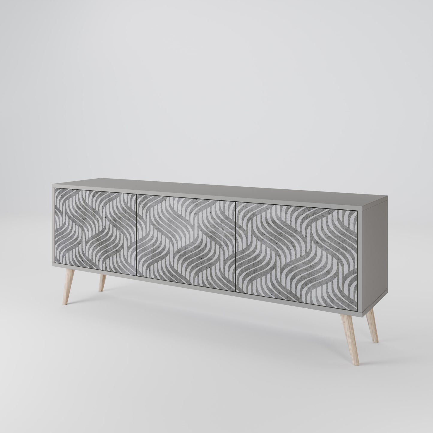 CONCRETE MOVEMENT 3-Door TV Cabinet