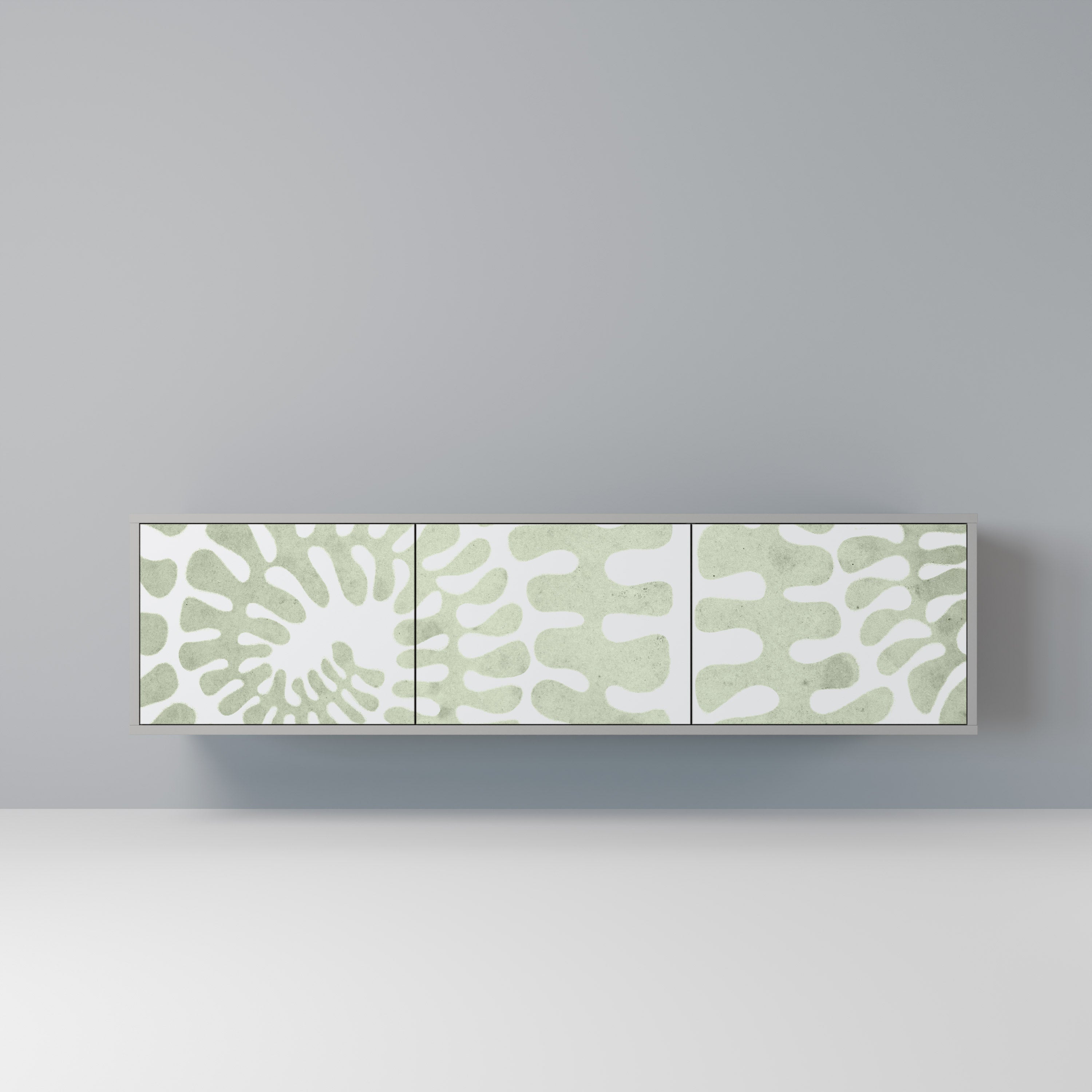 Meuble TV 3 portes HELIX DANCE finition grise