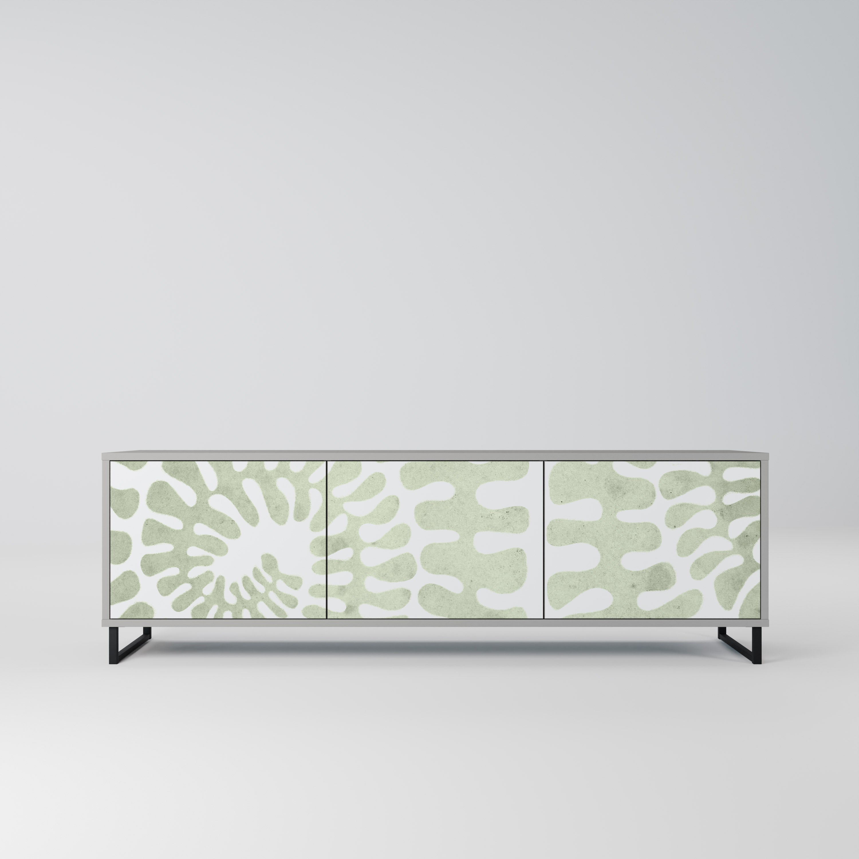 Meuble TV 3 portes HELIX DANCE finition grise