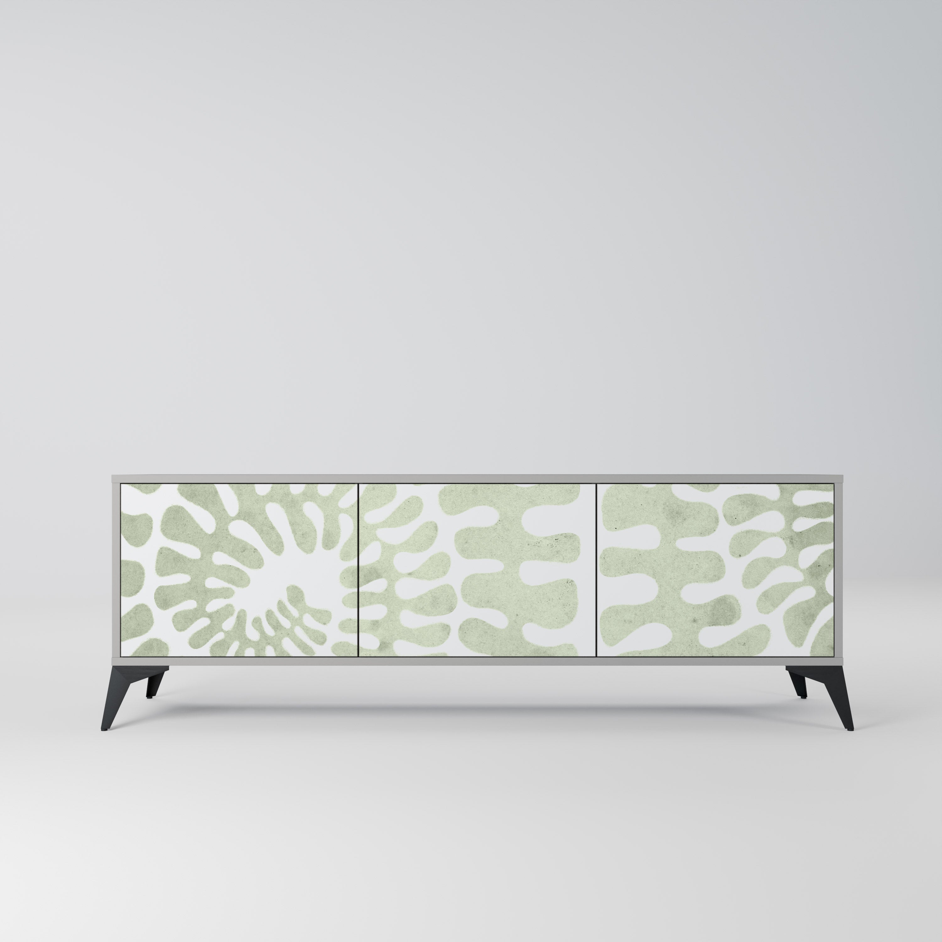 Meuble TV 3 portes HELIX DANCE finition grise