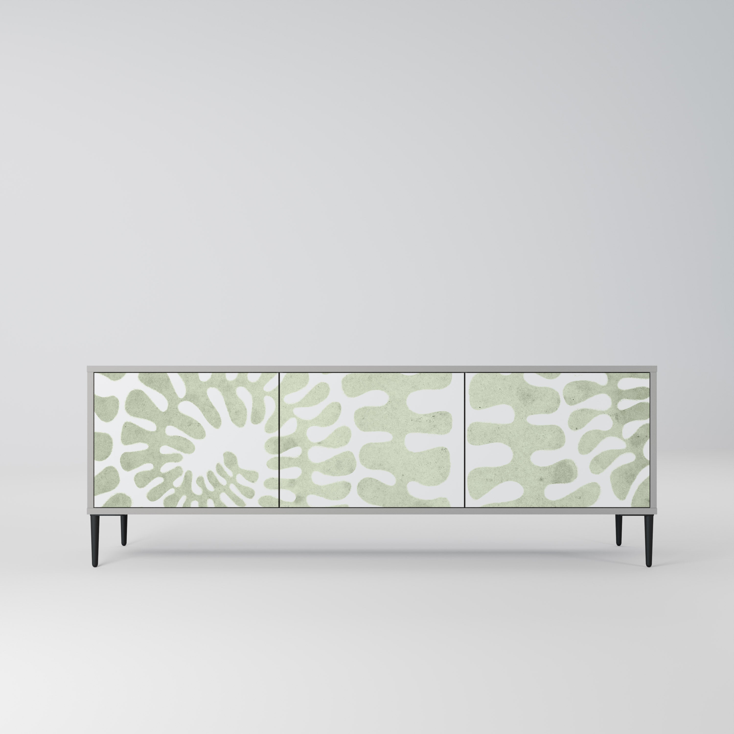 Meuble TV 3 portes HELIX DANCE finition grise