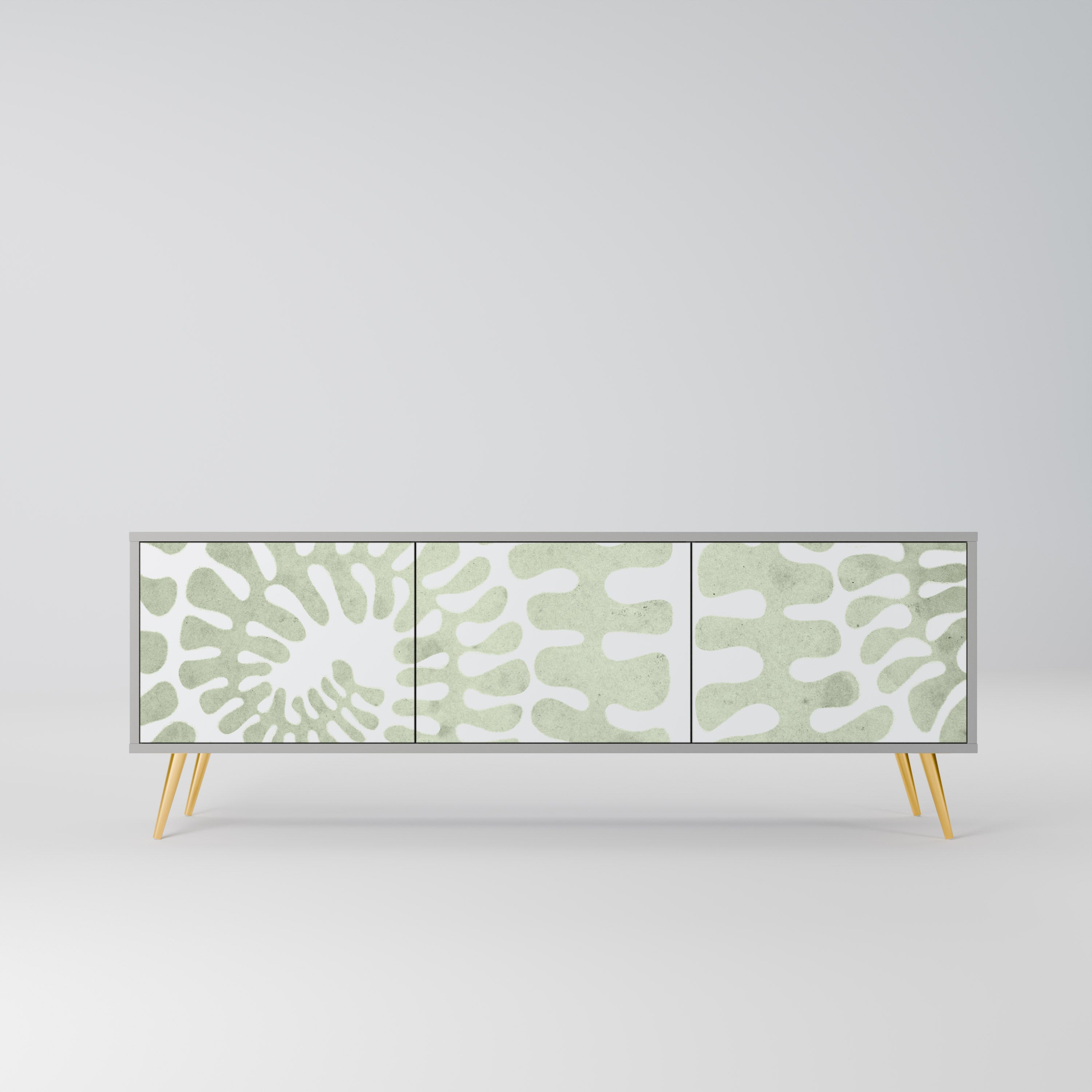 Meuble TV 3 portes HELIX DANCE finition grise