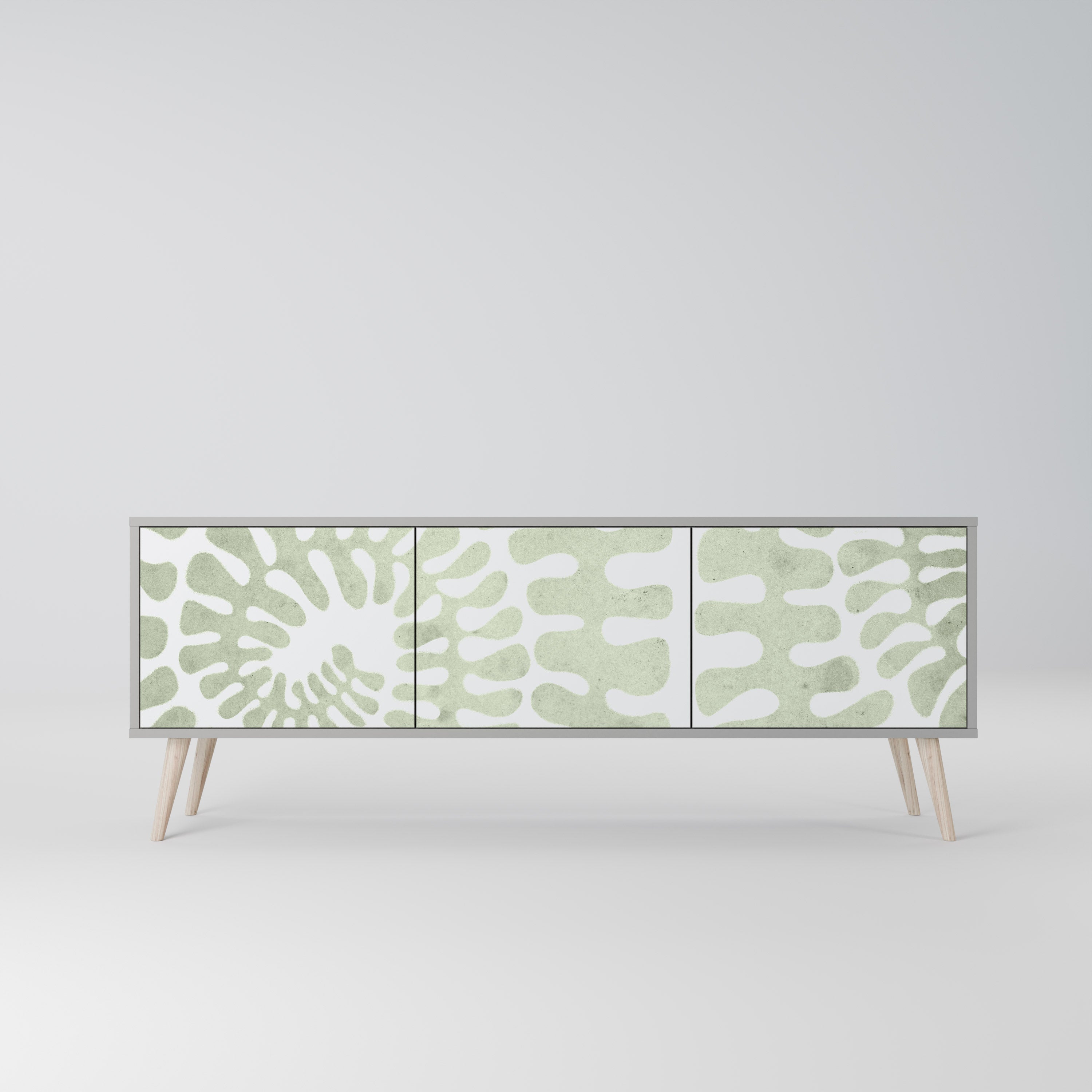 HELIX DANCE 3-Door TV Stand in Grey Finish