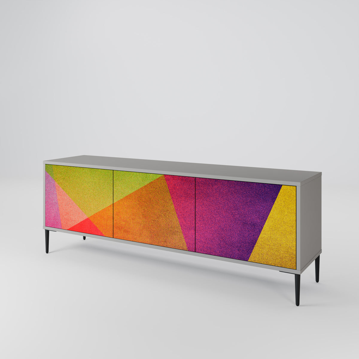 VIVID GEOMETRY 3-Door TV Cabinet