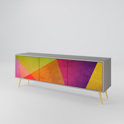 VIVID GEOMETRY 3-Door TV Cabinet