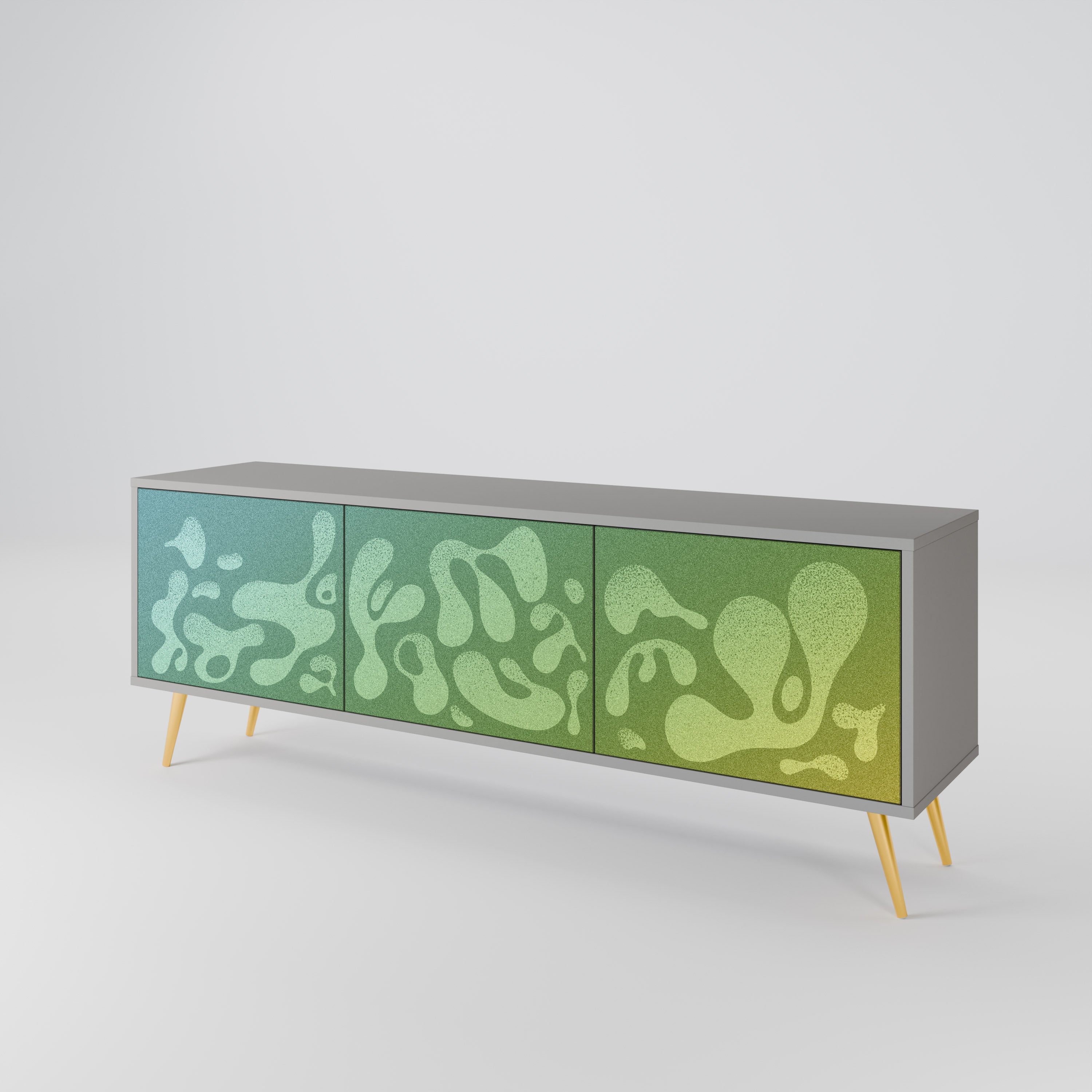 IRREGULAR BLUE 3-Door TV Cabinet