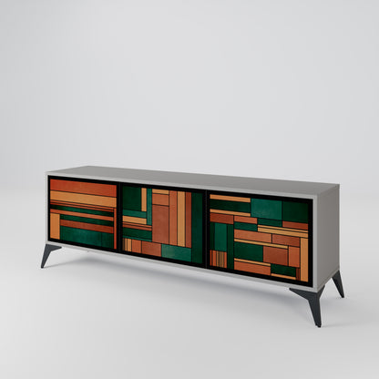 EARTHY FIGURES 3-Door TV Cabinet