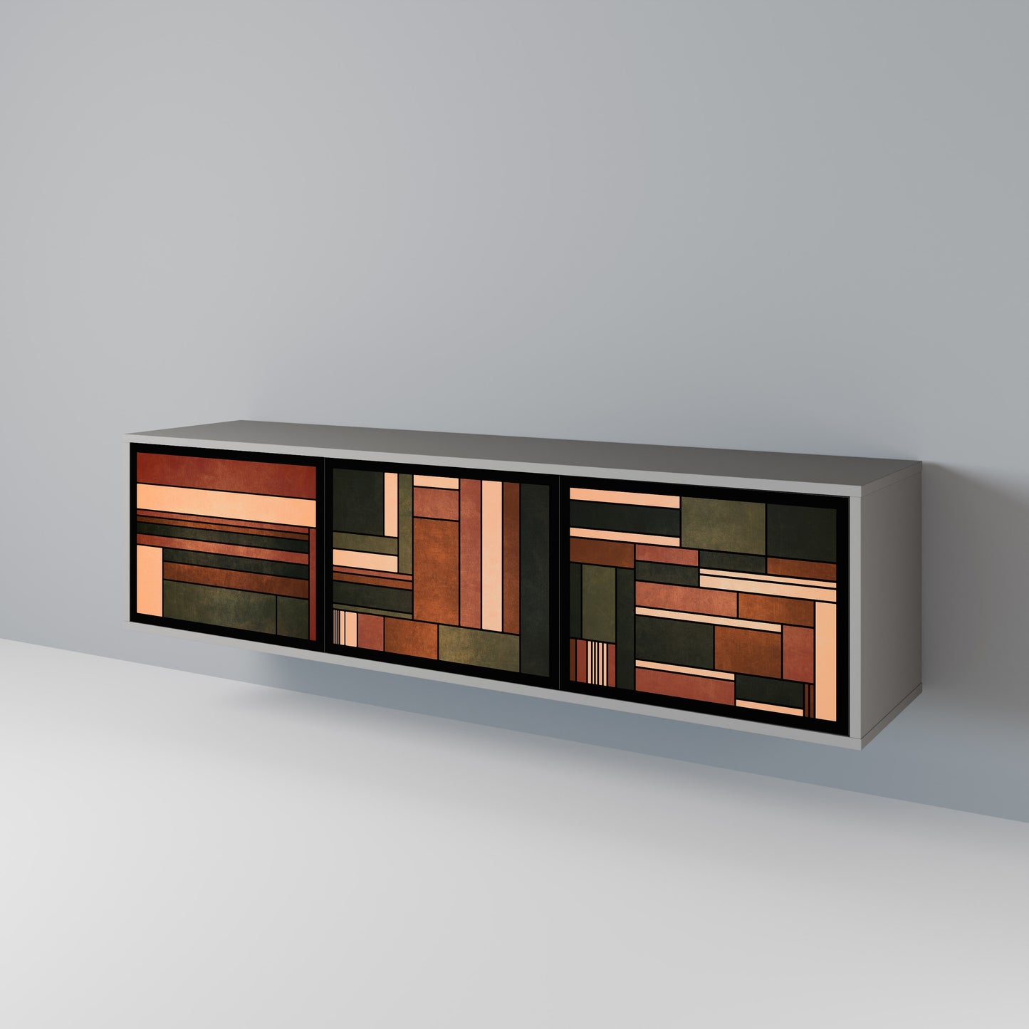 FIGURES OF NATURE 3-Door TV Cabinet