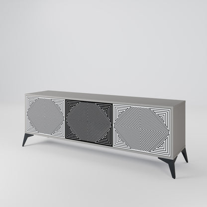 POLYGON ILLUSION 3-Door TV Cabinet
