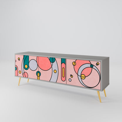 GOSSAMER ECHOES 3-Door TV Cabinet