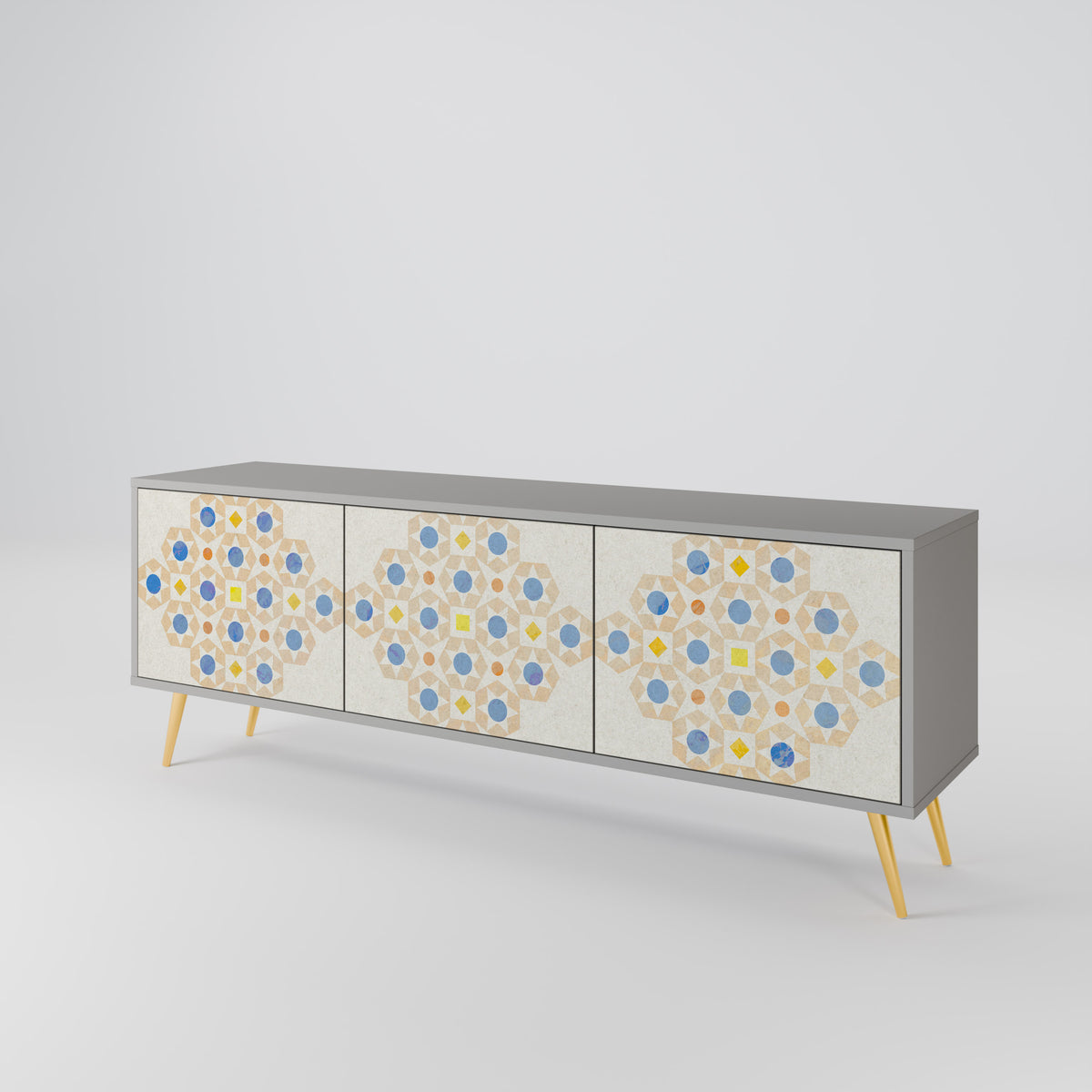 PATTERNED PRISM 3-Door TV Cabinet