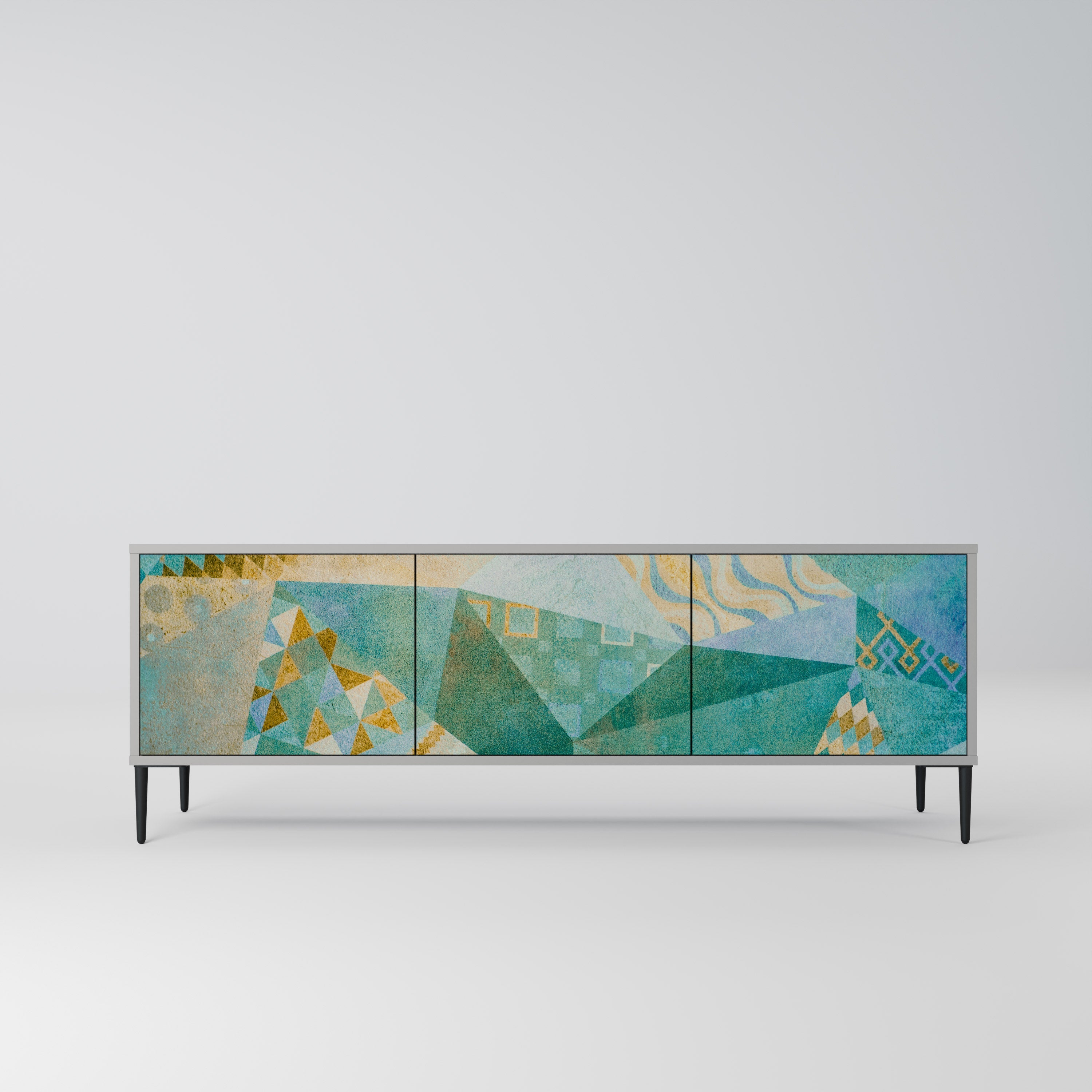 Meuble TV 3 portes SPECTRUM SPLENDOR finition grise