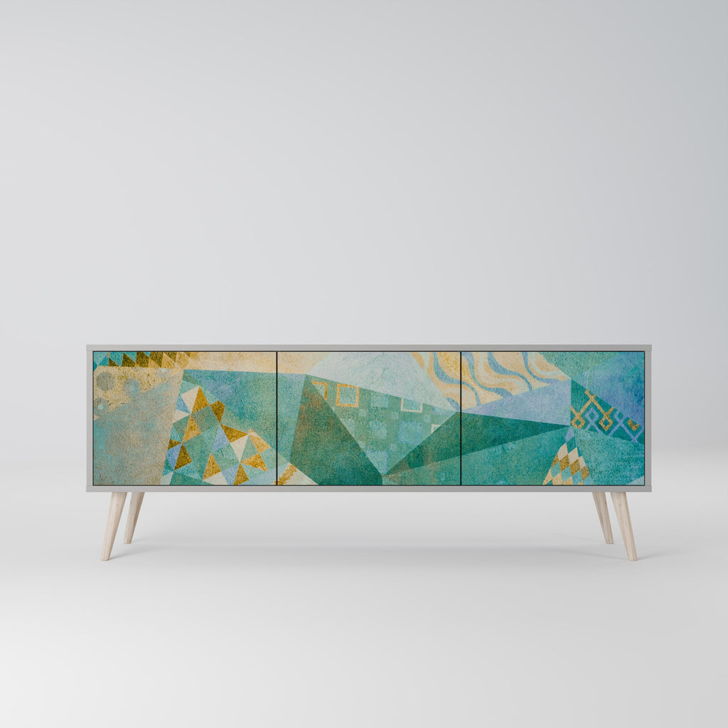 Meuble TV 3 portes SPECTRUM SPLENDOR finition grise