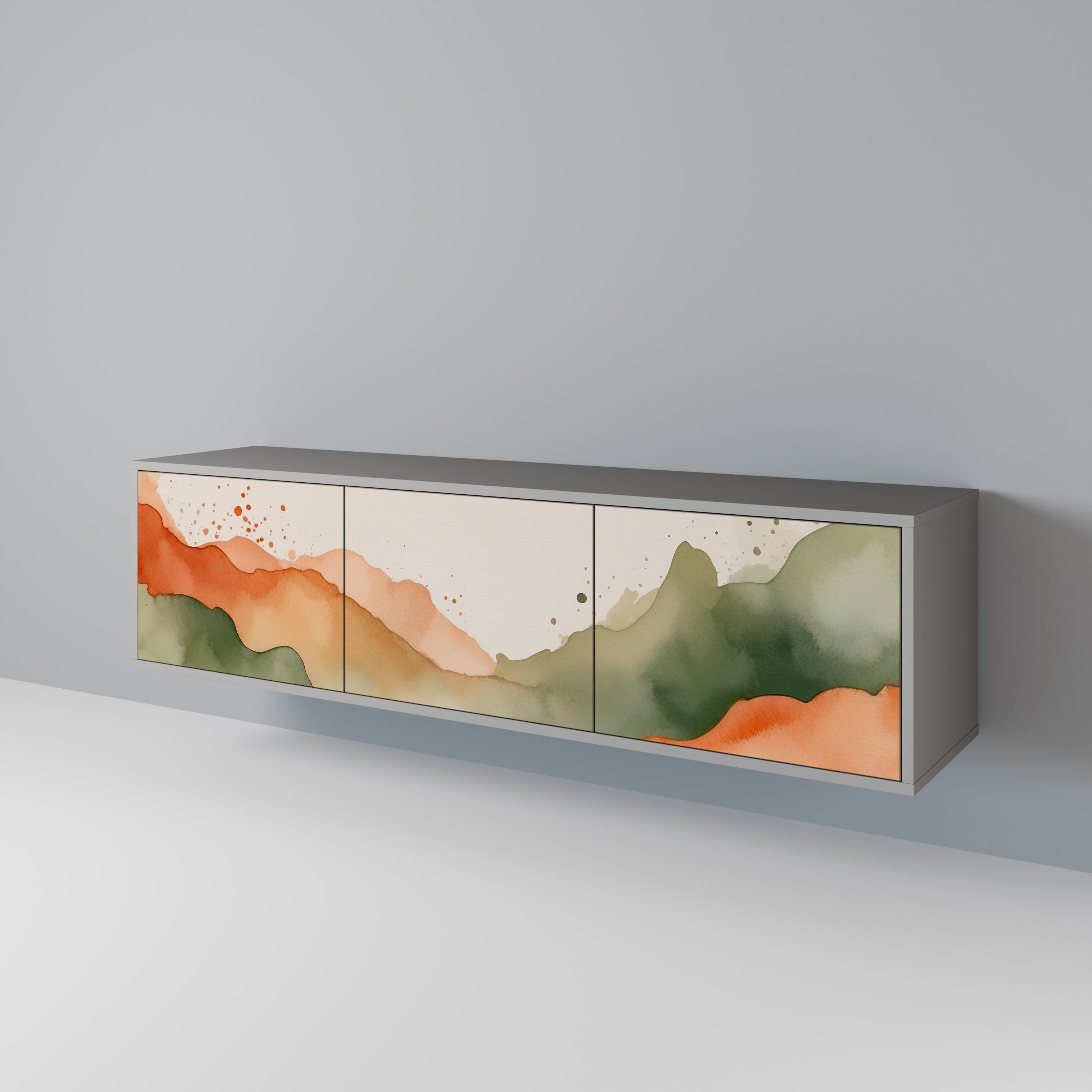 WATERCOLOUR PEAKS 3-Door TV Cabinet