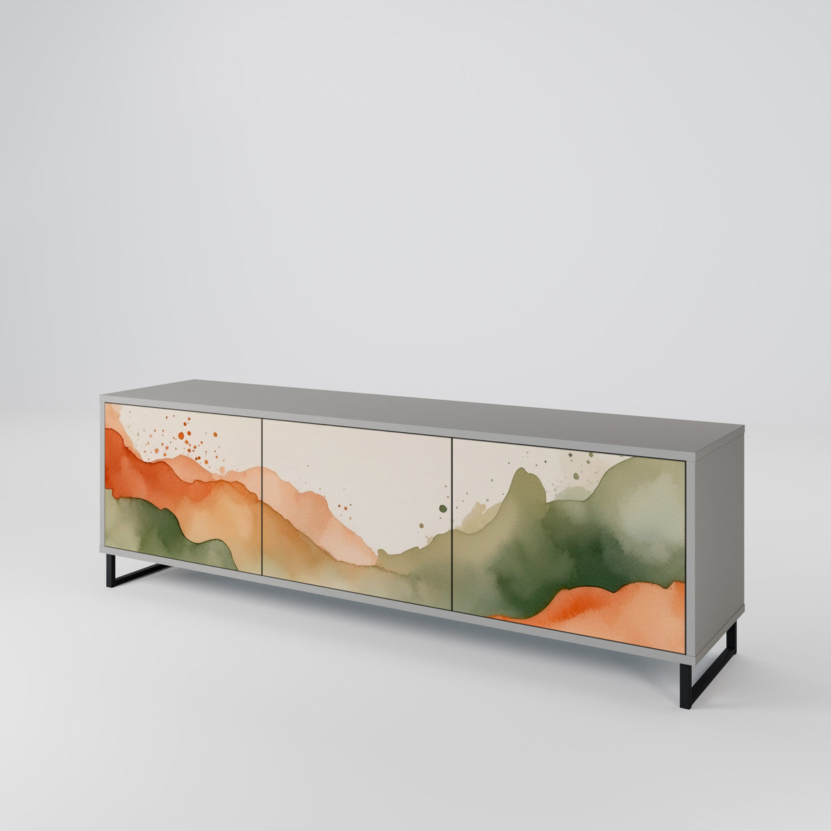WATERCOLOUR PEAKS 3-Door TV Cabinet