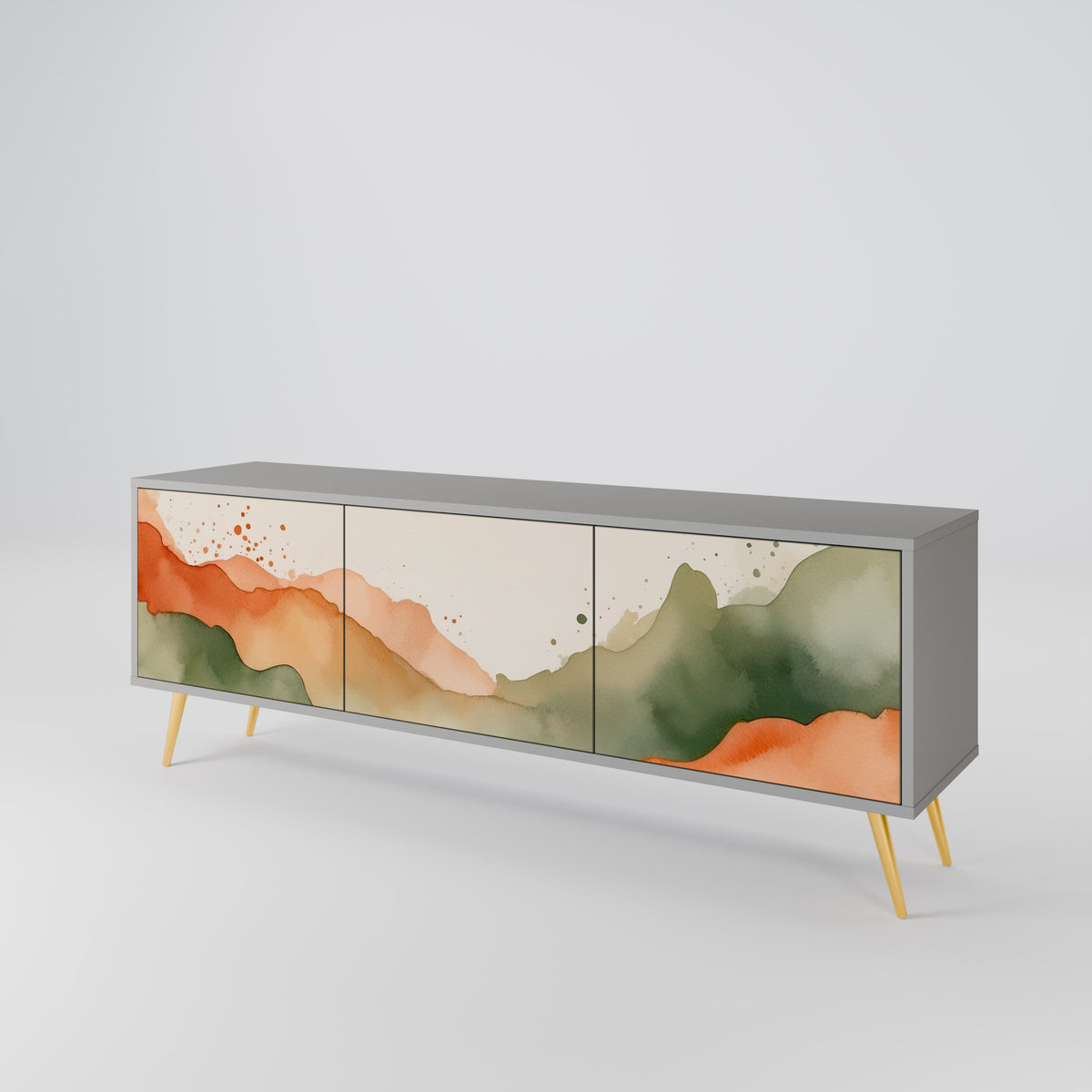 WATERCOLOUR PEAKS 3-Door TV Cabinet