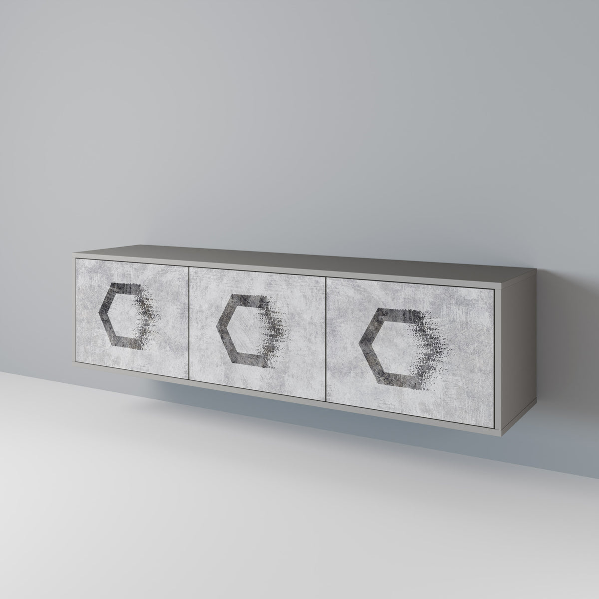 HEXAGONAL FIGURES 3-Door TV Cabinet
