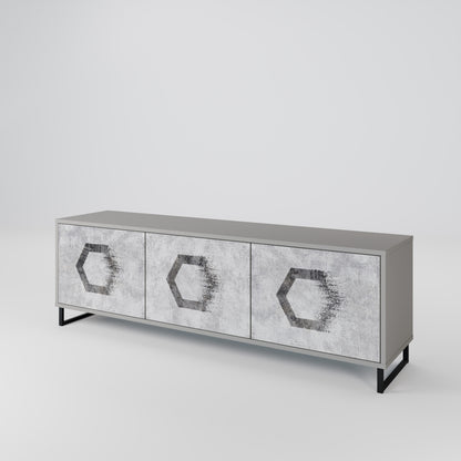 HEXAGONAL FIGURES 3-Door TV Cabinet
