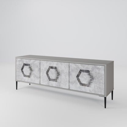 HEXAGONAL FIGURES 3-Door TV Cabinet