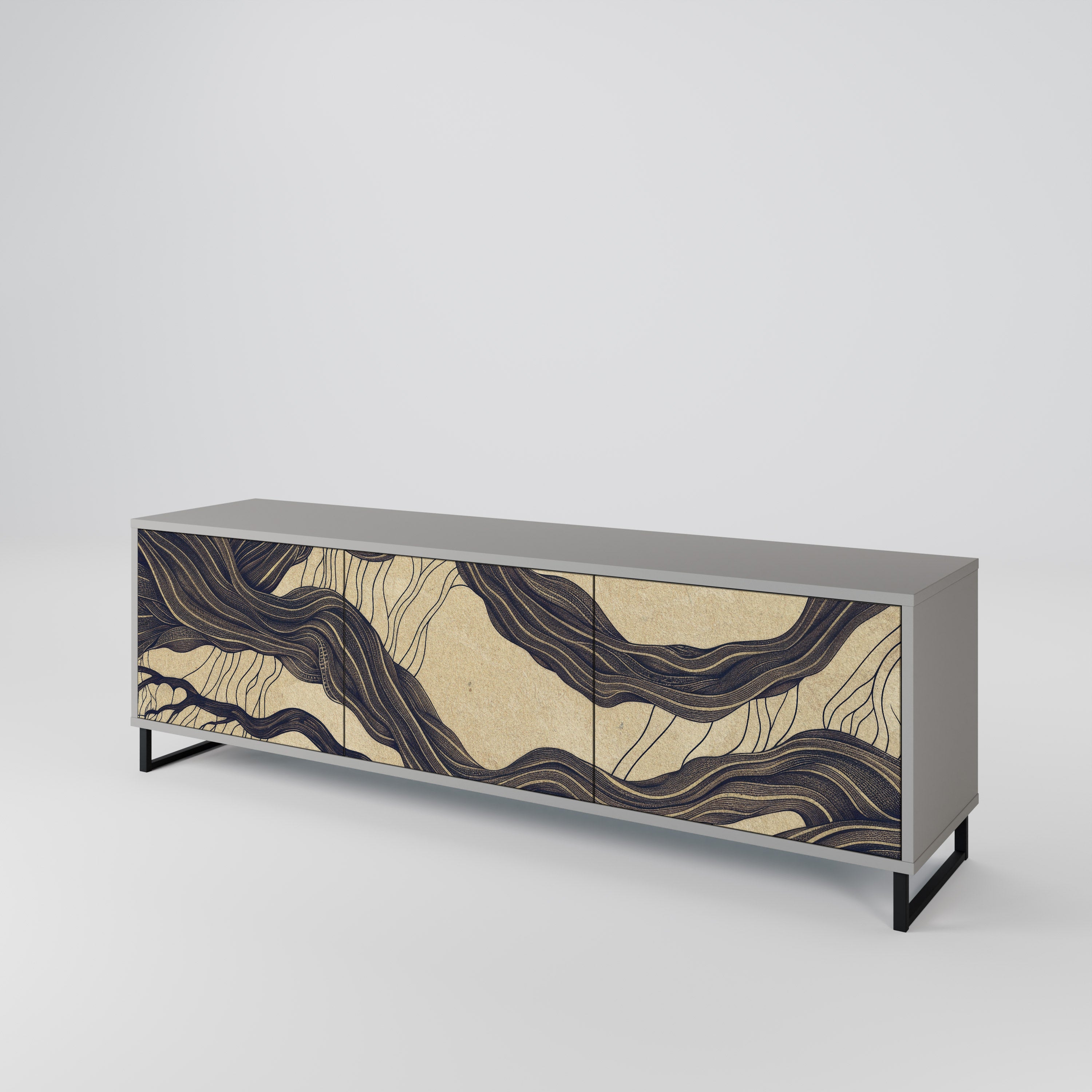 UNIFIED FRAGMENTS 3-Door TV Cabinet