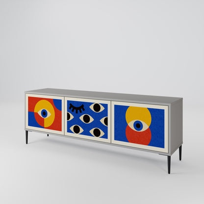 GEOMETRIC EYES 3-Door TV Cabinet