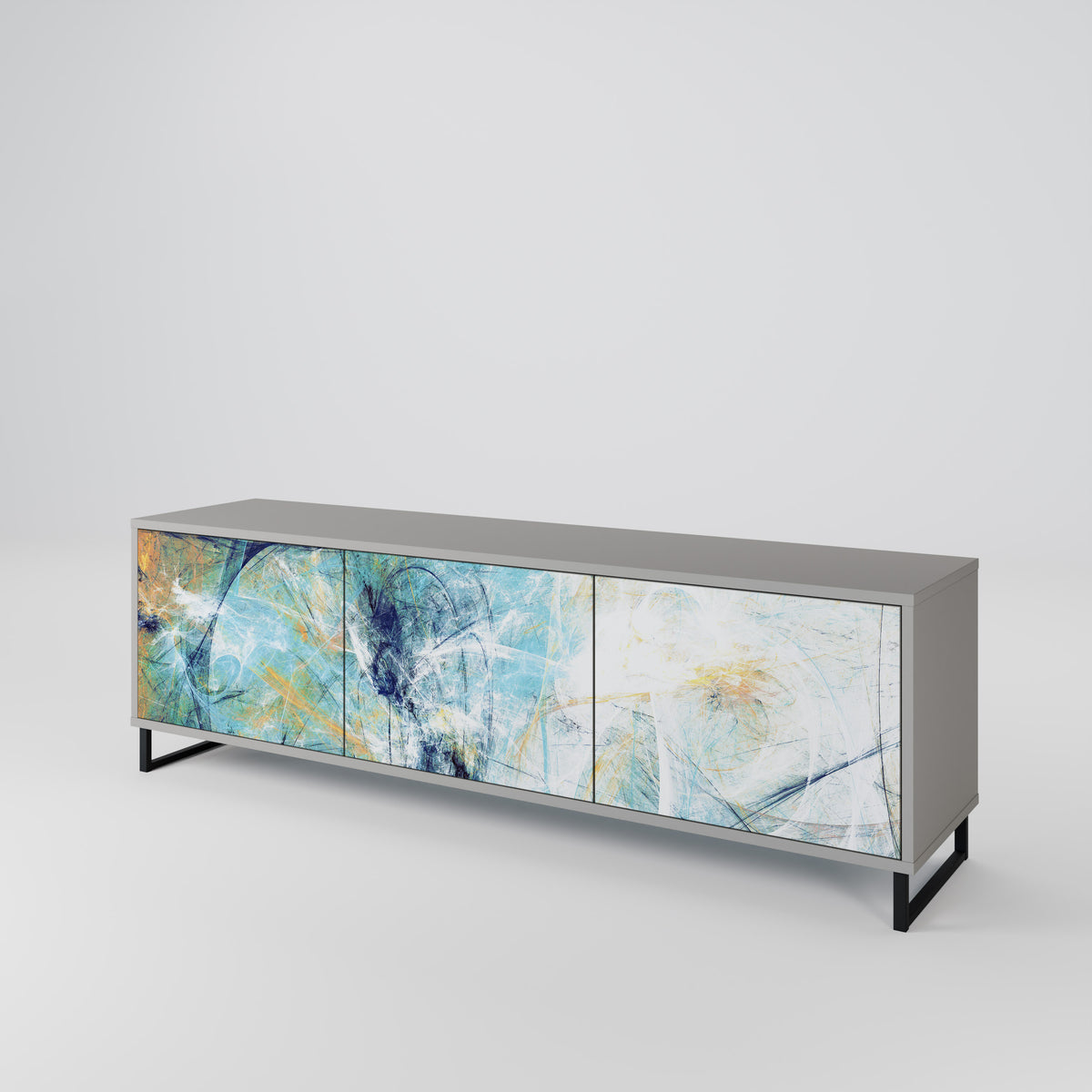 ABSTRACT THOUGHTS 3-Door TV Cabinet