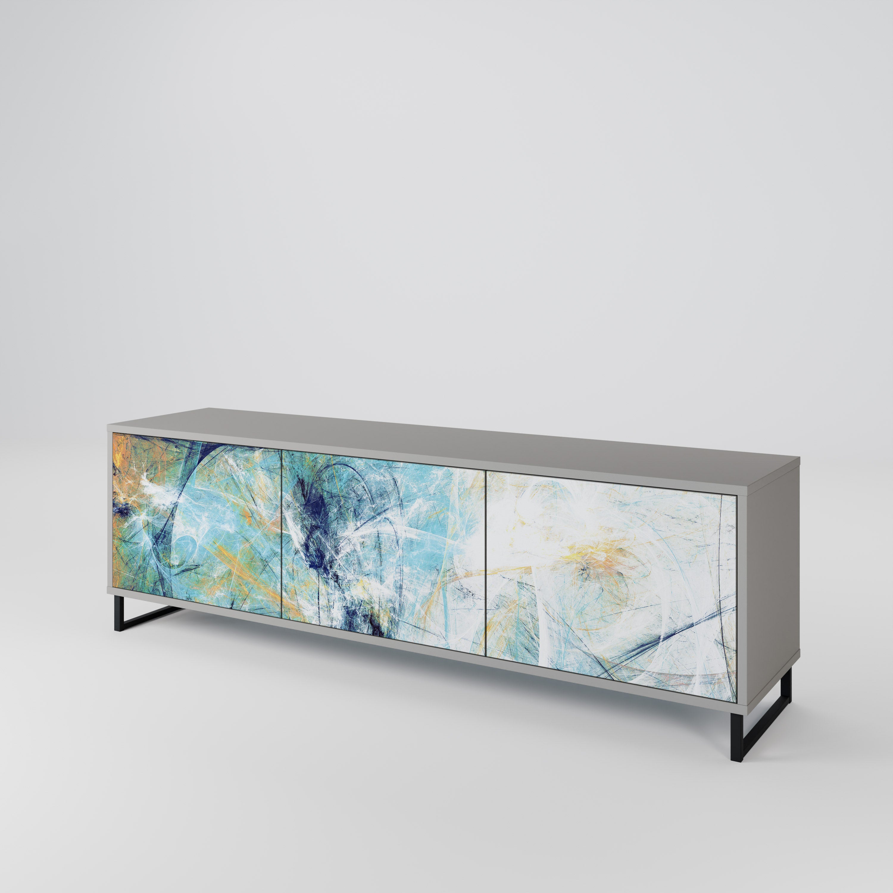 ABSTRACT THOUGHTS 3-Door TV Cabinet