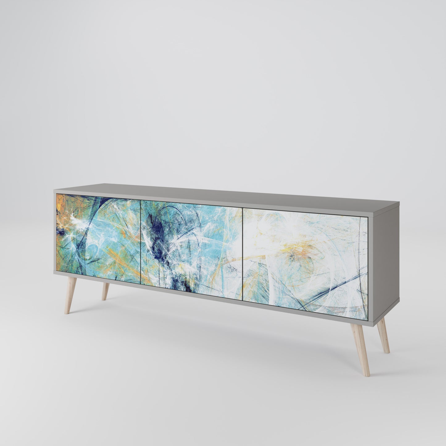 ABSTRACT THOUGHTS 3-Door TV Cabinet