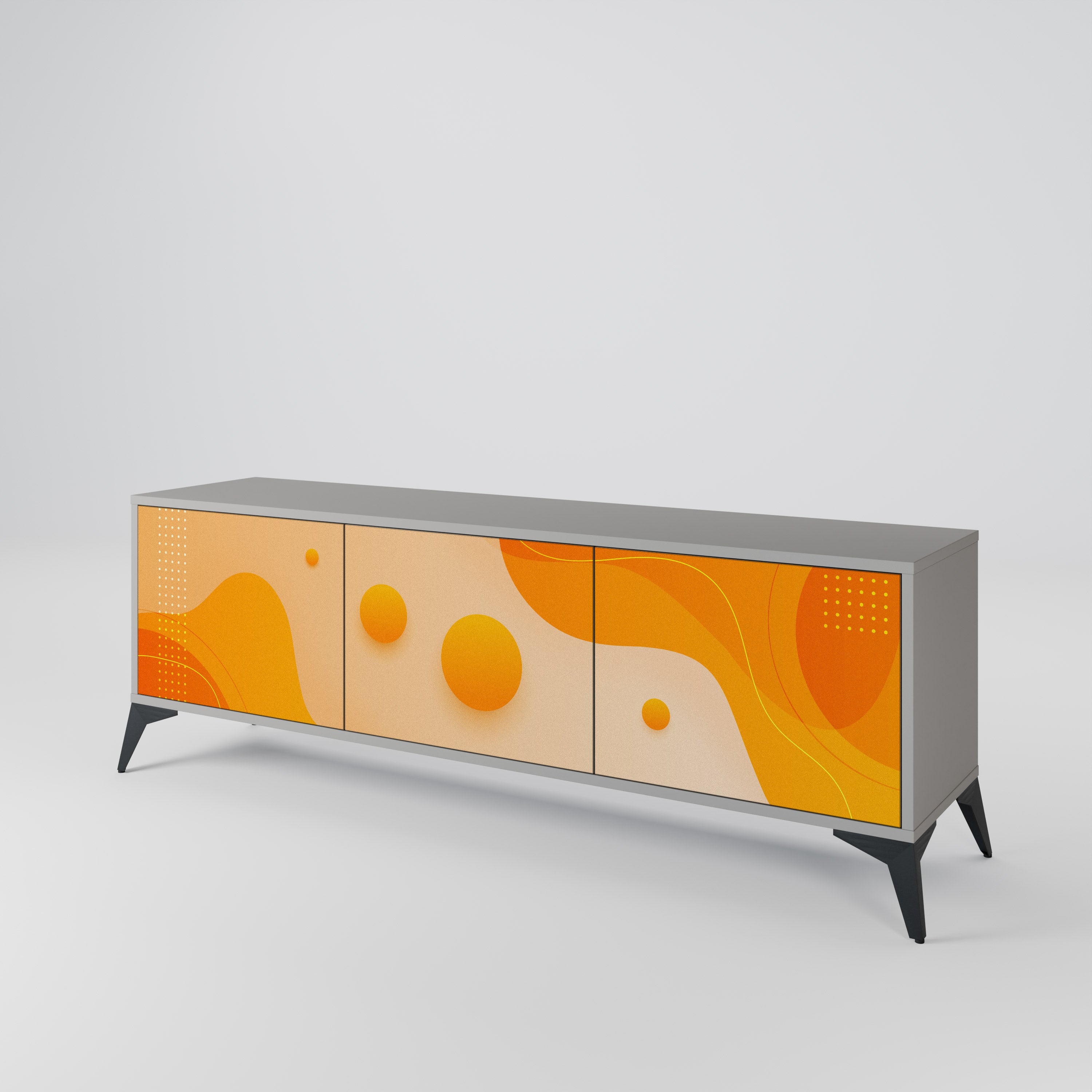 ORANGE ARRANGEMENT 3-Door TV Cabinet
