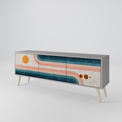TWO HALVES 3-Door TV Cabinet