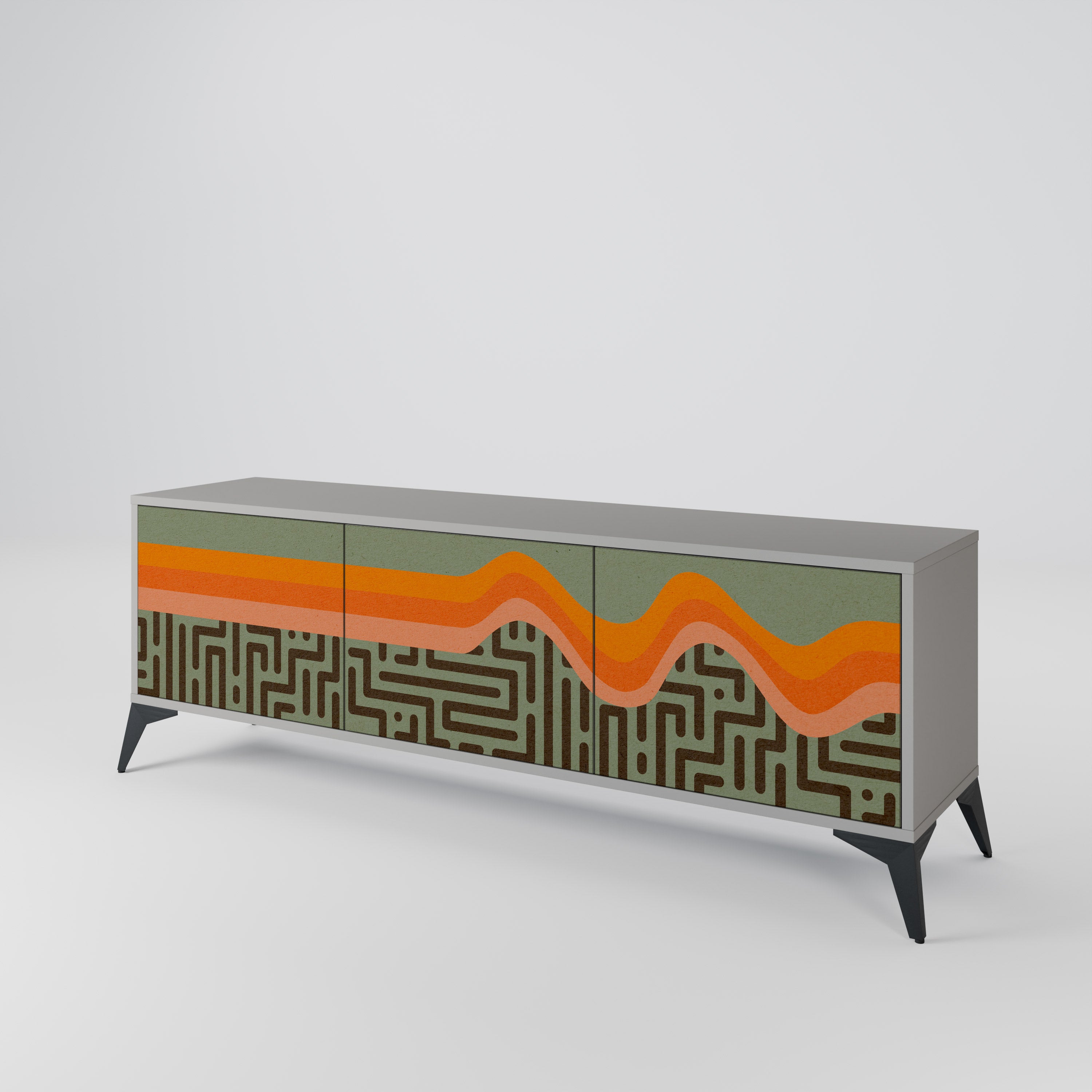 SIMPLE SOLUTIONS 3-Door TV Cabinet