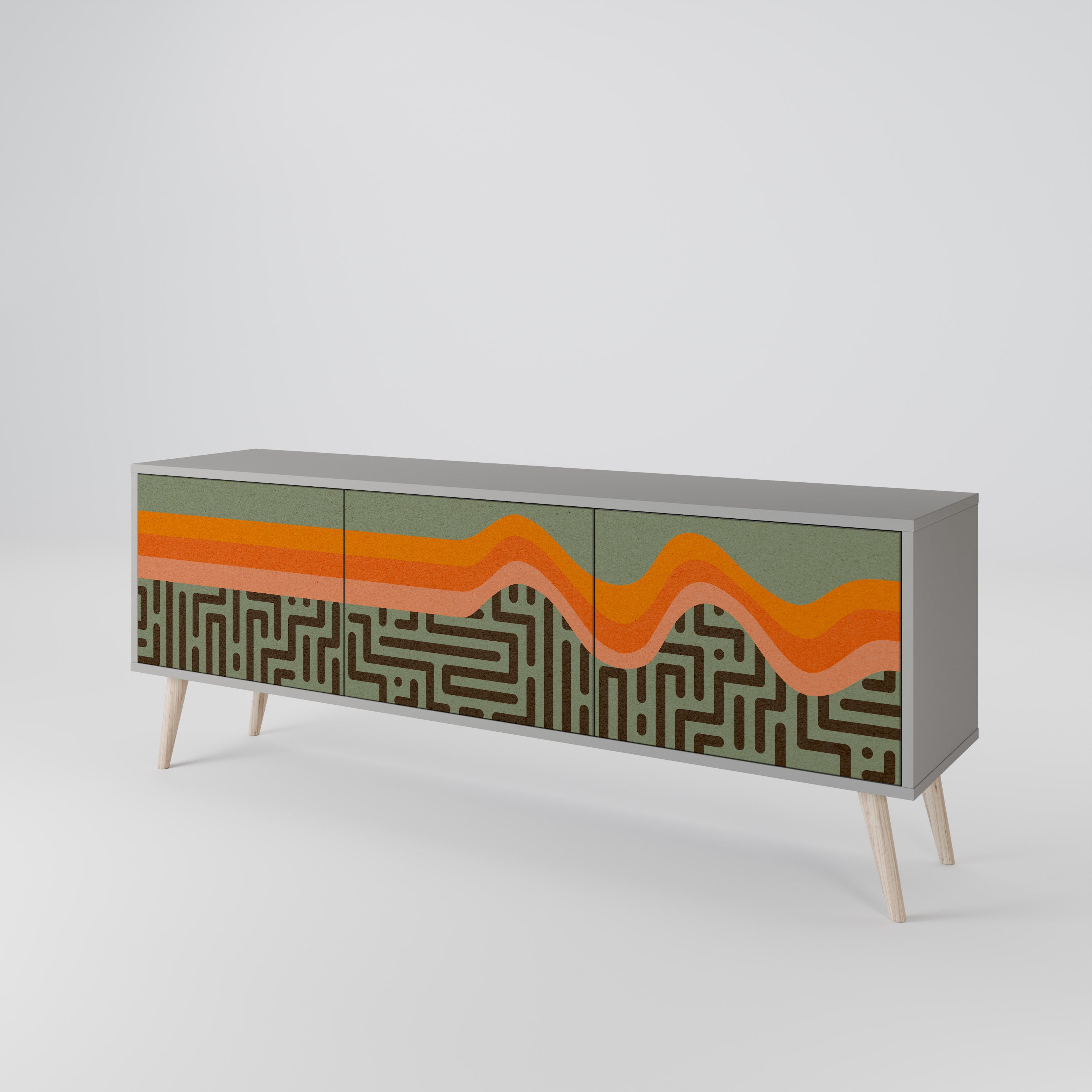 SIMPLE SOLUTIONS 3-Door TV Cabinet