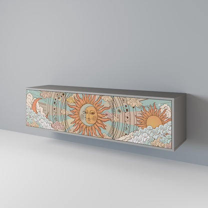 MYSTICAL STRUCTURE 3-Door TV Cabinet