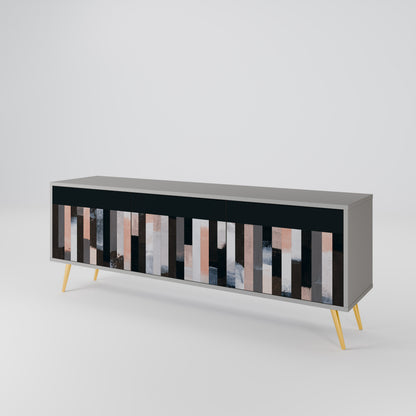 COLLAGE OF RECTANGLES 3-Door TV Cabinet