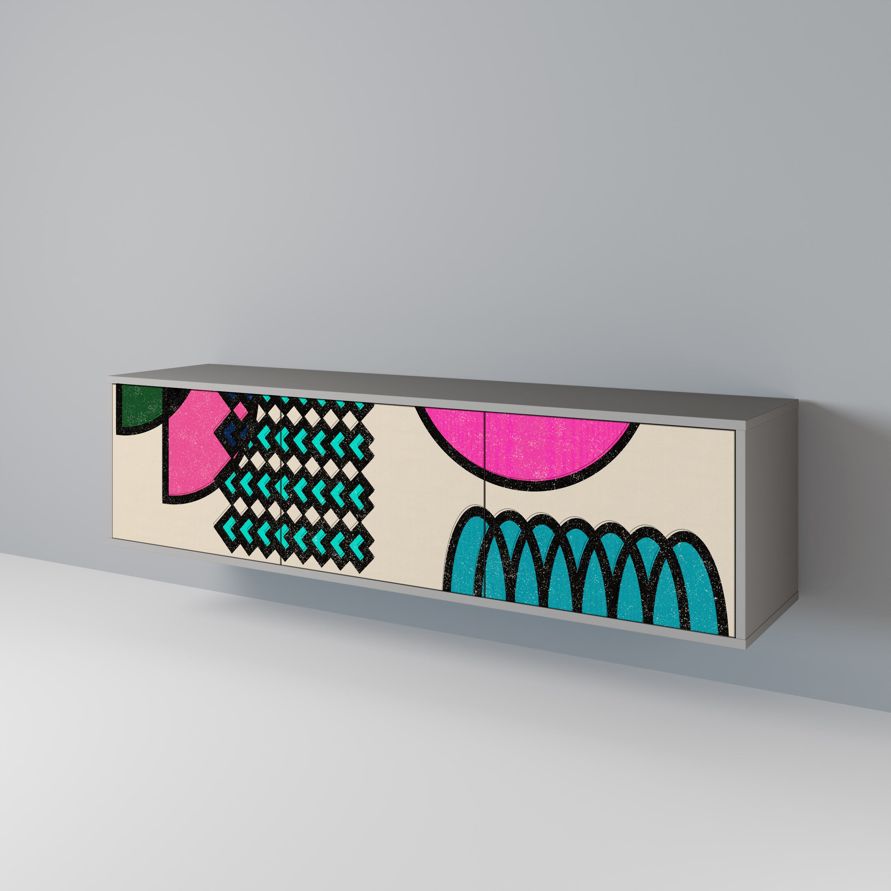 GEOMETRIC RHAPSODY 3-Door TV Cabinet