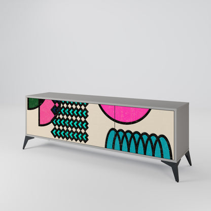 GEOMETRIC RHAPSODY 3-Door TV Cabinet