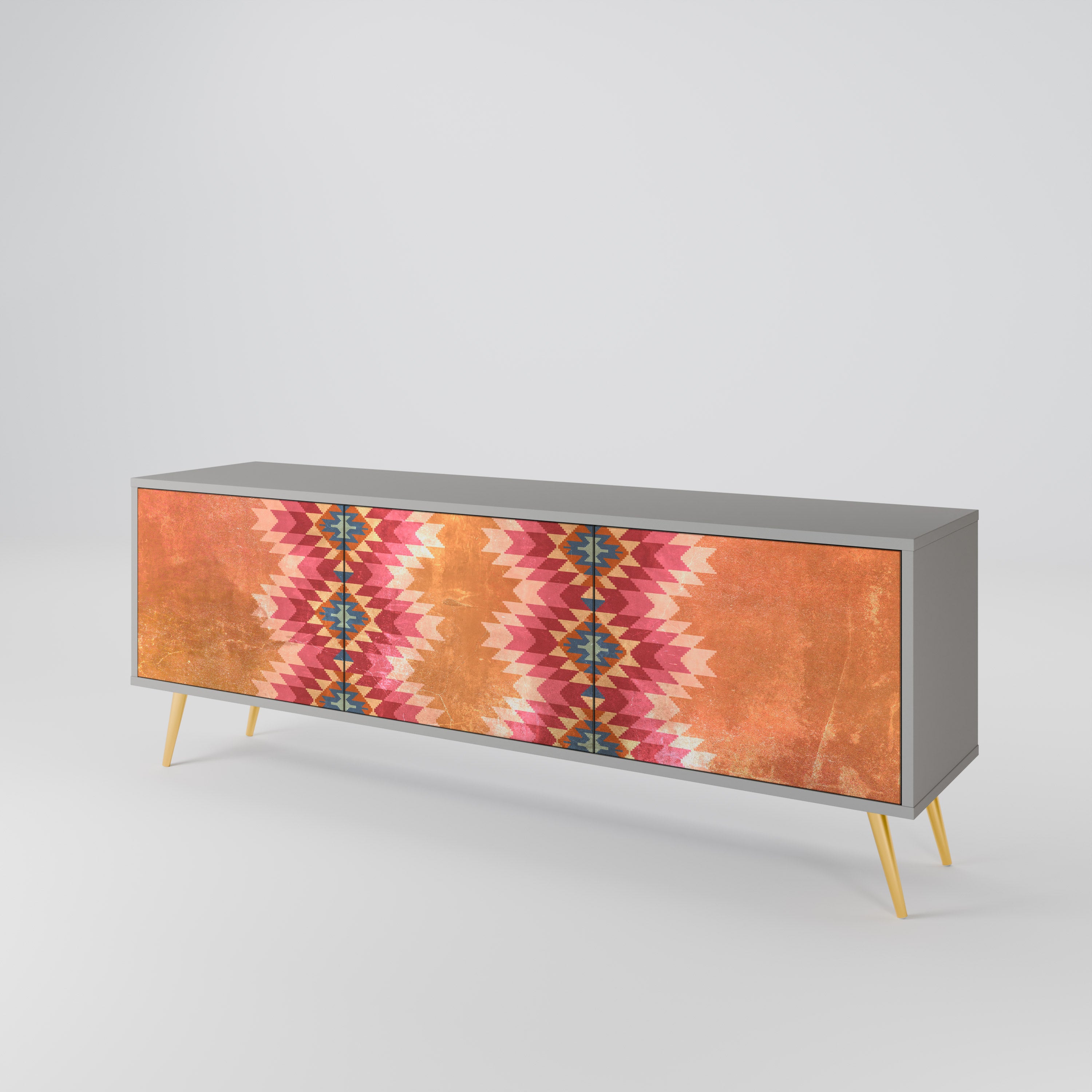 INDIAN FOLK 3-Door TV Cabinet